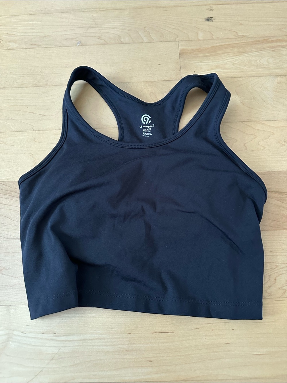 Champion Black Racerback Crop Sports Tank